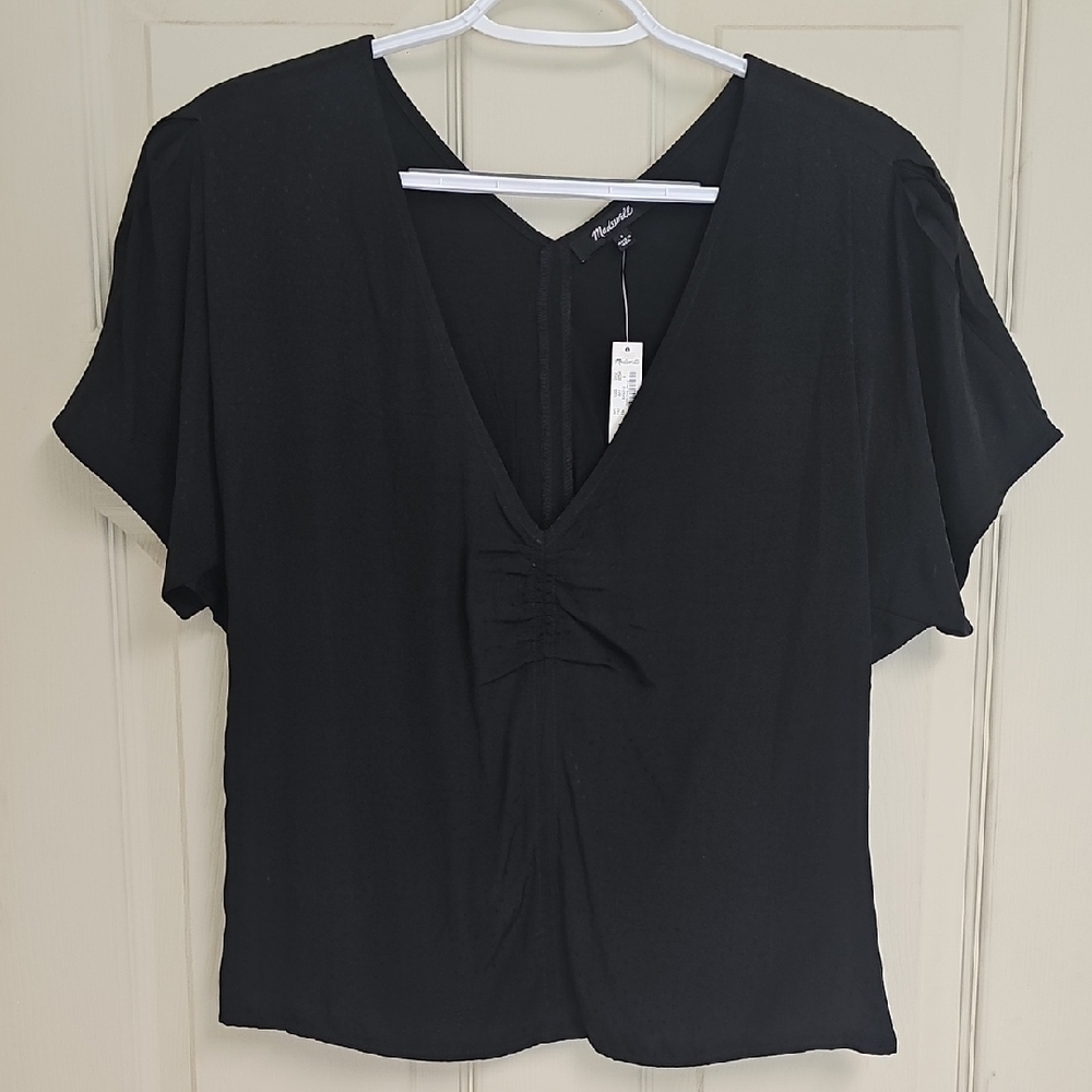NWT Madewell Dress Top, Black, Size 6
